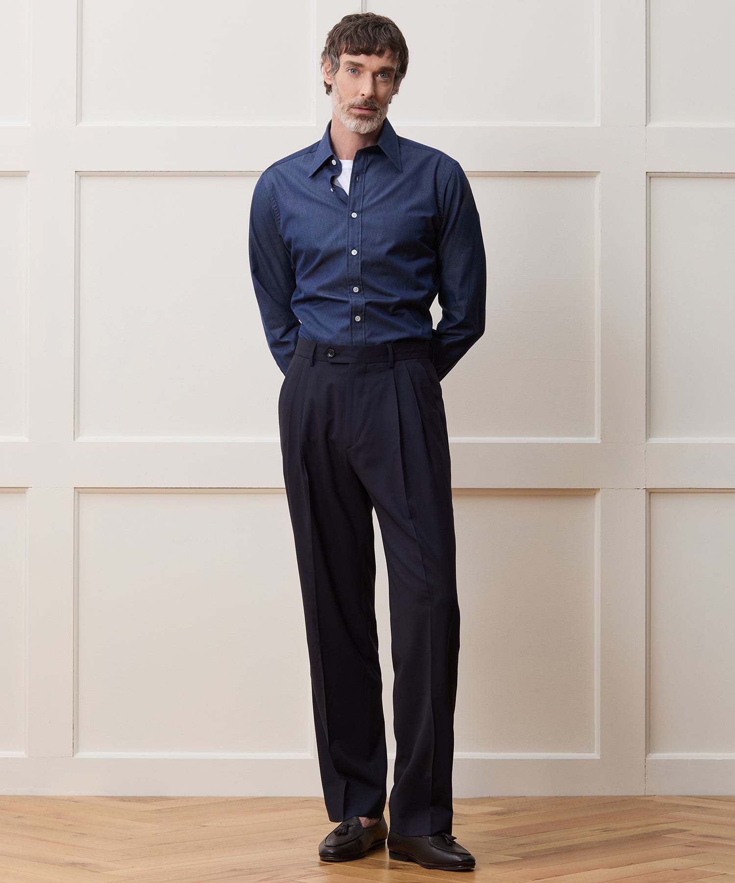 Hamilton + Todd Snyder Chambray Long Point Collar Dress Shirt - Image 5
