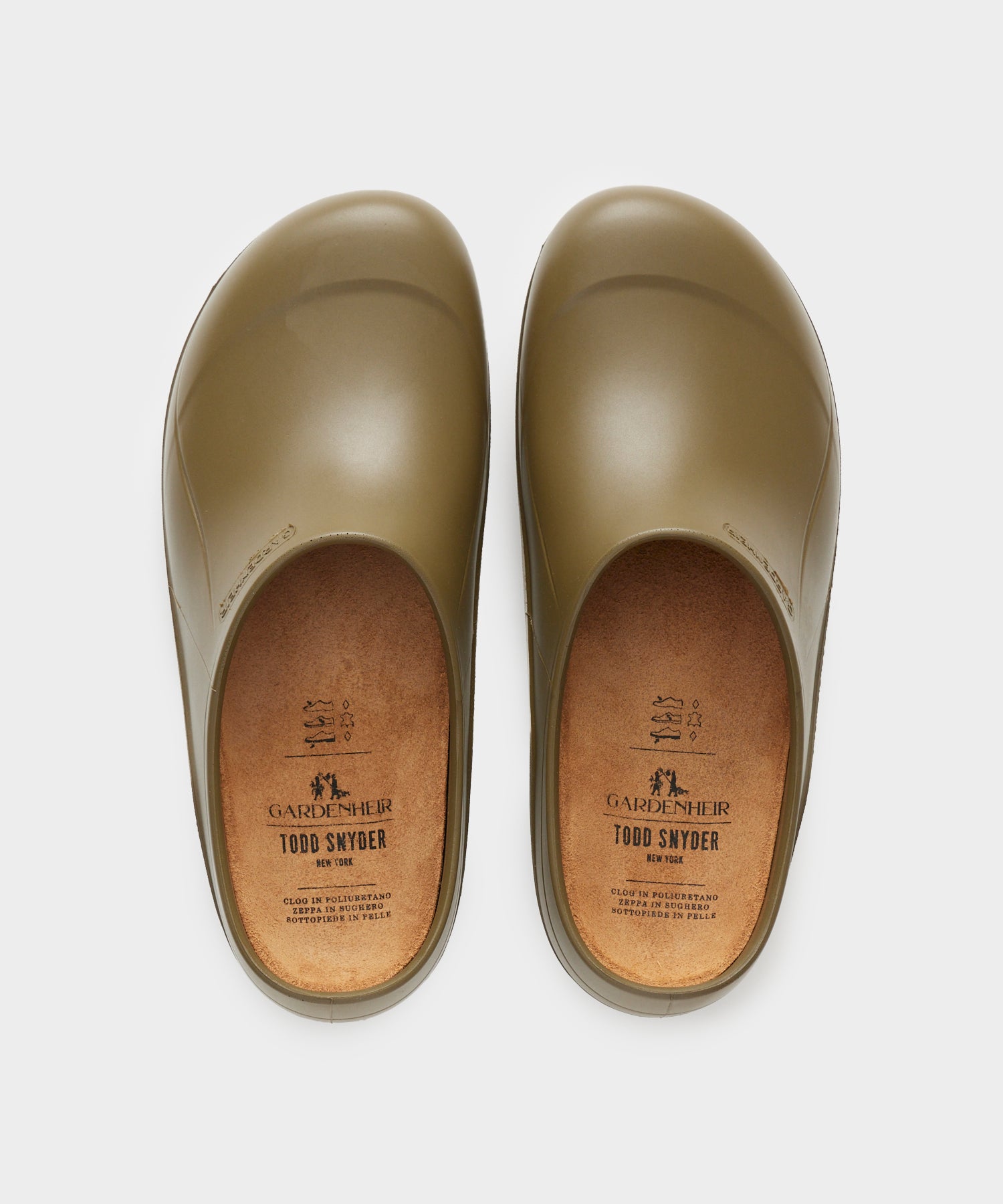 Todd Snyder x Gardenheir Rubber Clogs in Snyder Olive - Image 4
