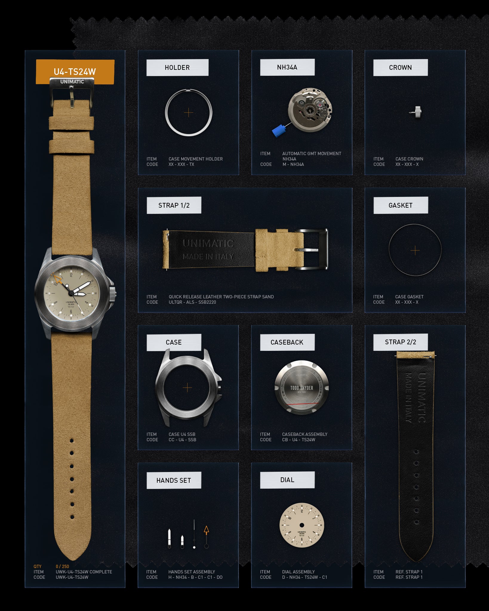 Todd Snyder X UNIMATIC Modello Quattro U4 GMT Watch - Image 7