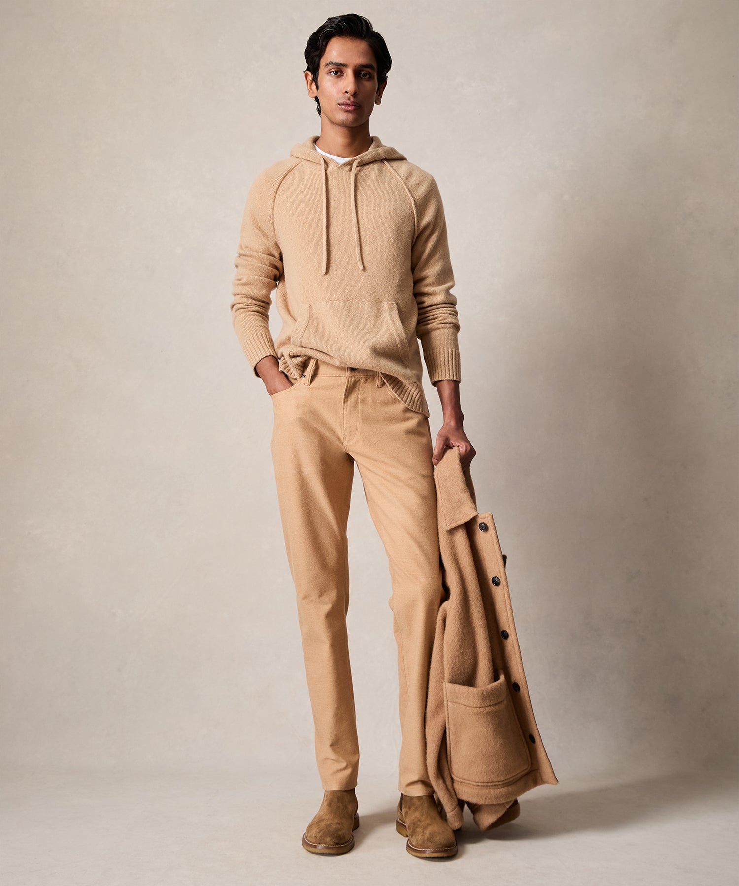 Slim Fit 5-Pocket Camelhair Pant - Image 2