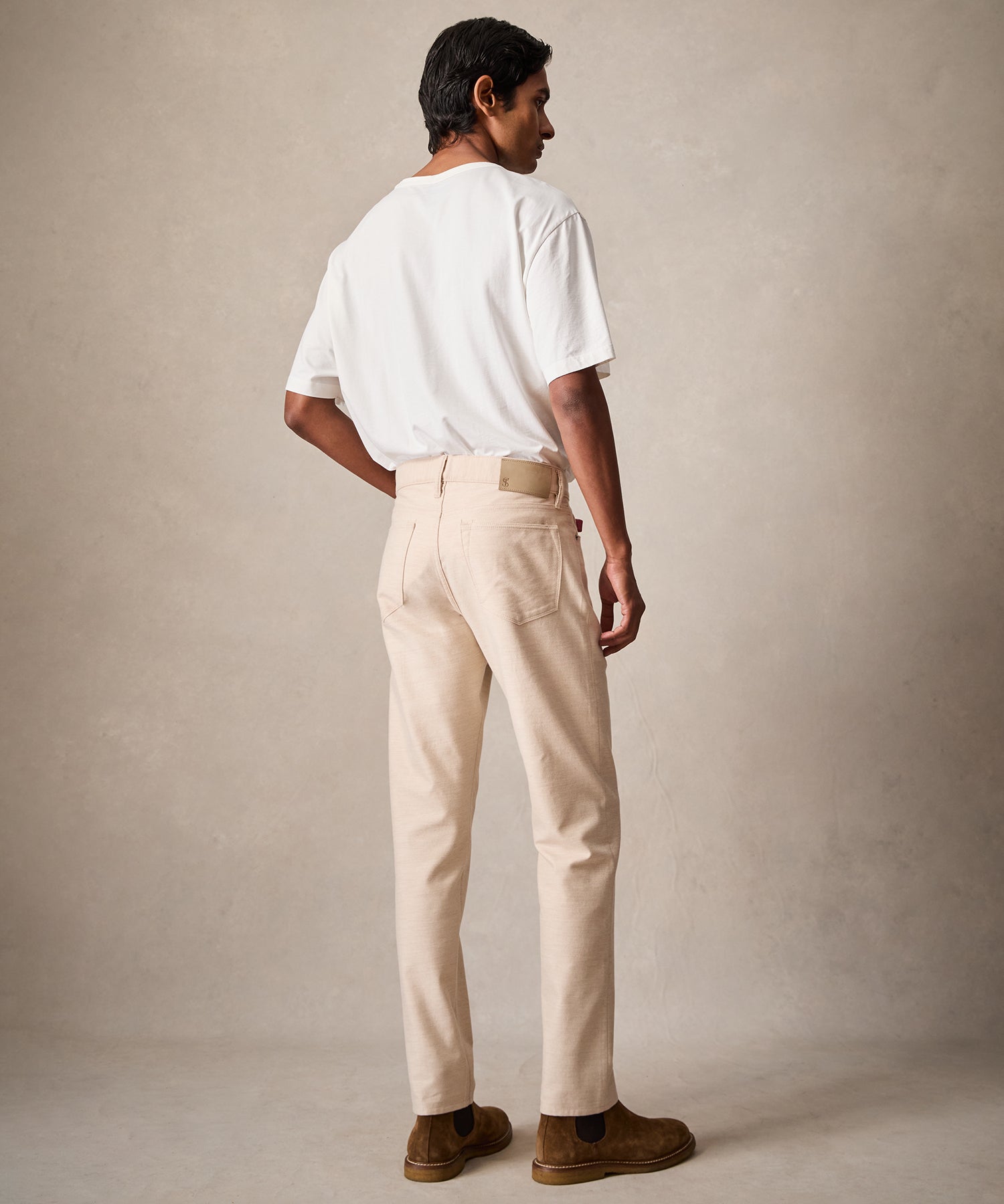 Slim Fit 5-Pocket Camelhair Pant - Image 3