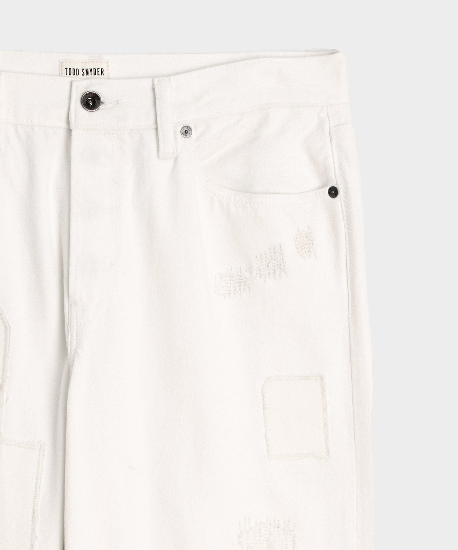 Relaxed Selvedge Jean in Distressed White - Image 7
