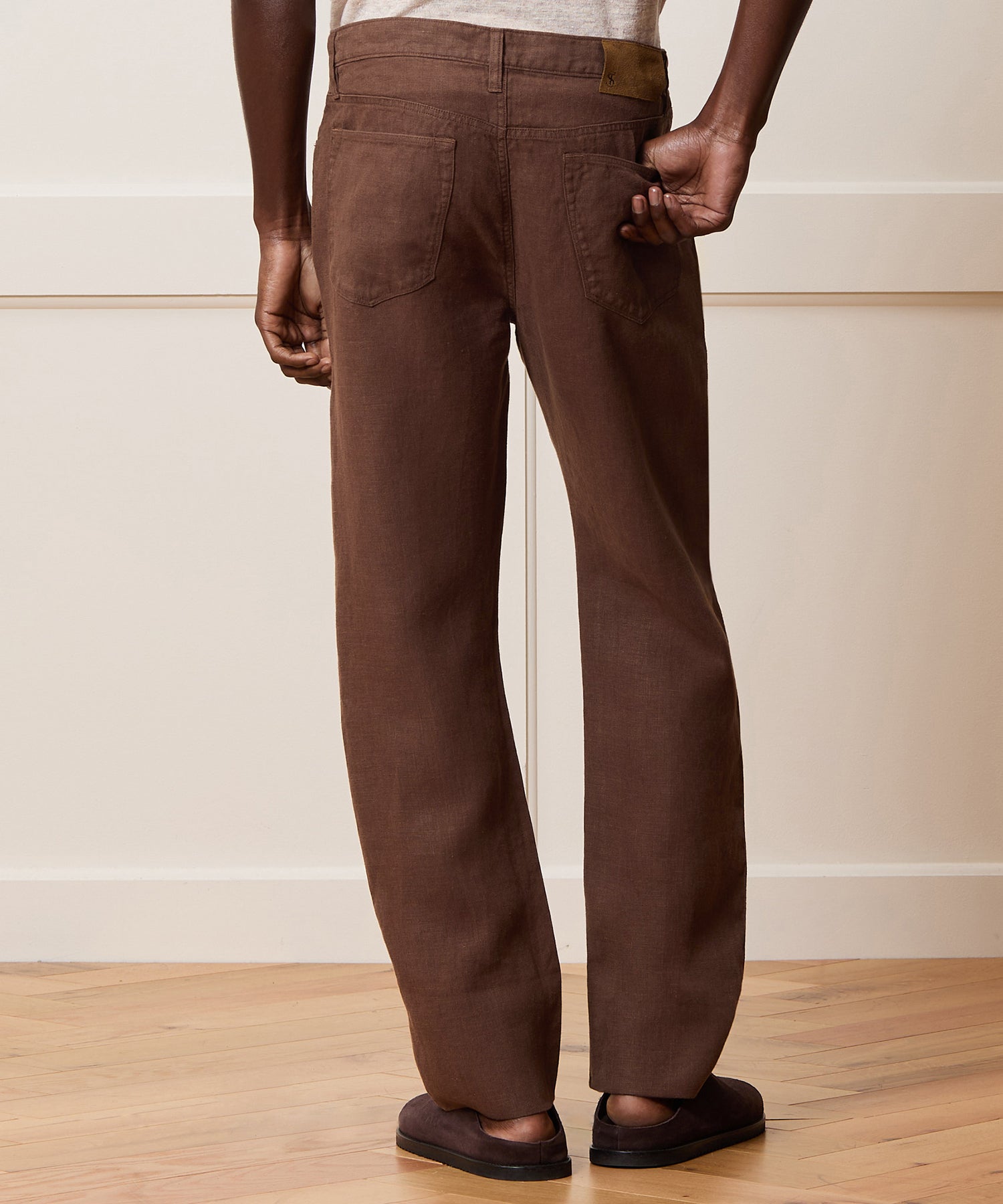 Straight Fit 5-Pocket Linen Pant - Image 3