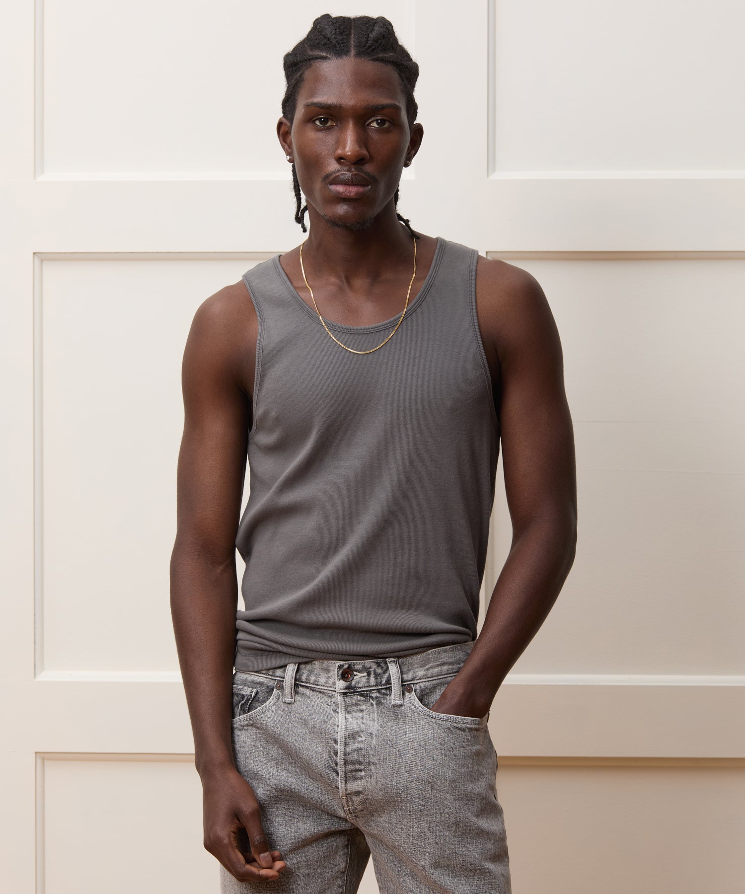 Slim Ribbed Tank - Image 2