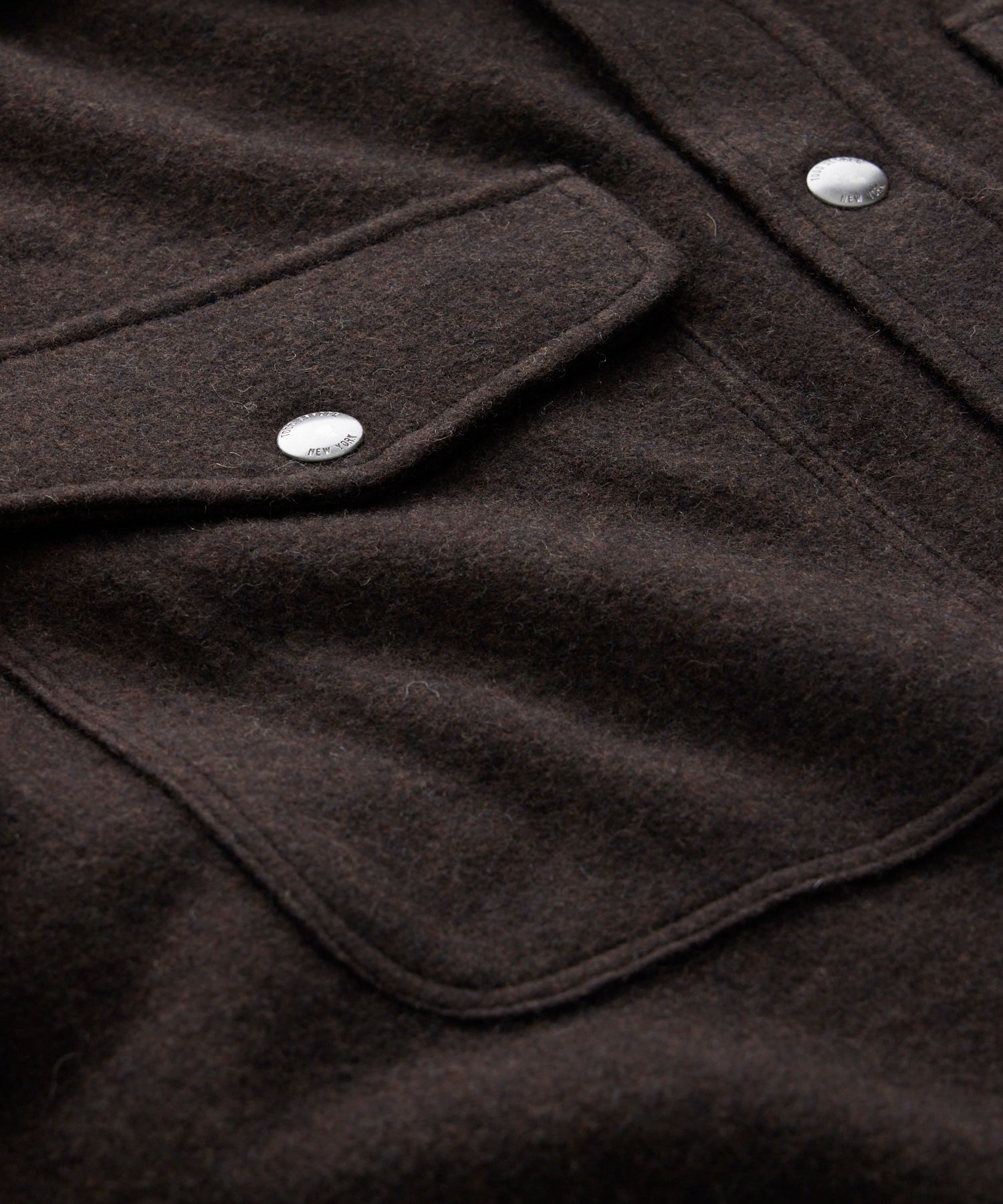 Wool Cashmere Military Shirt in Brown - Image 3