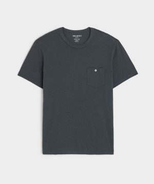Made in L.A. Homespun Slub Pocket Tee in Railings