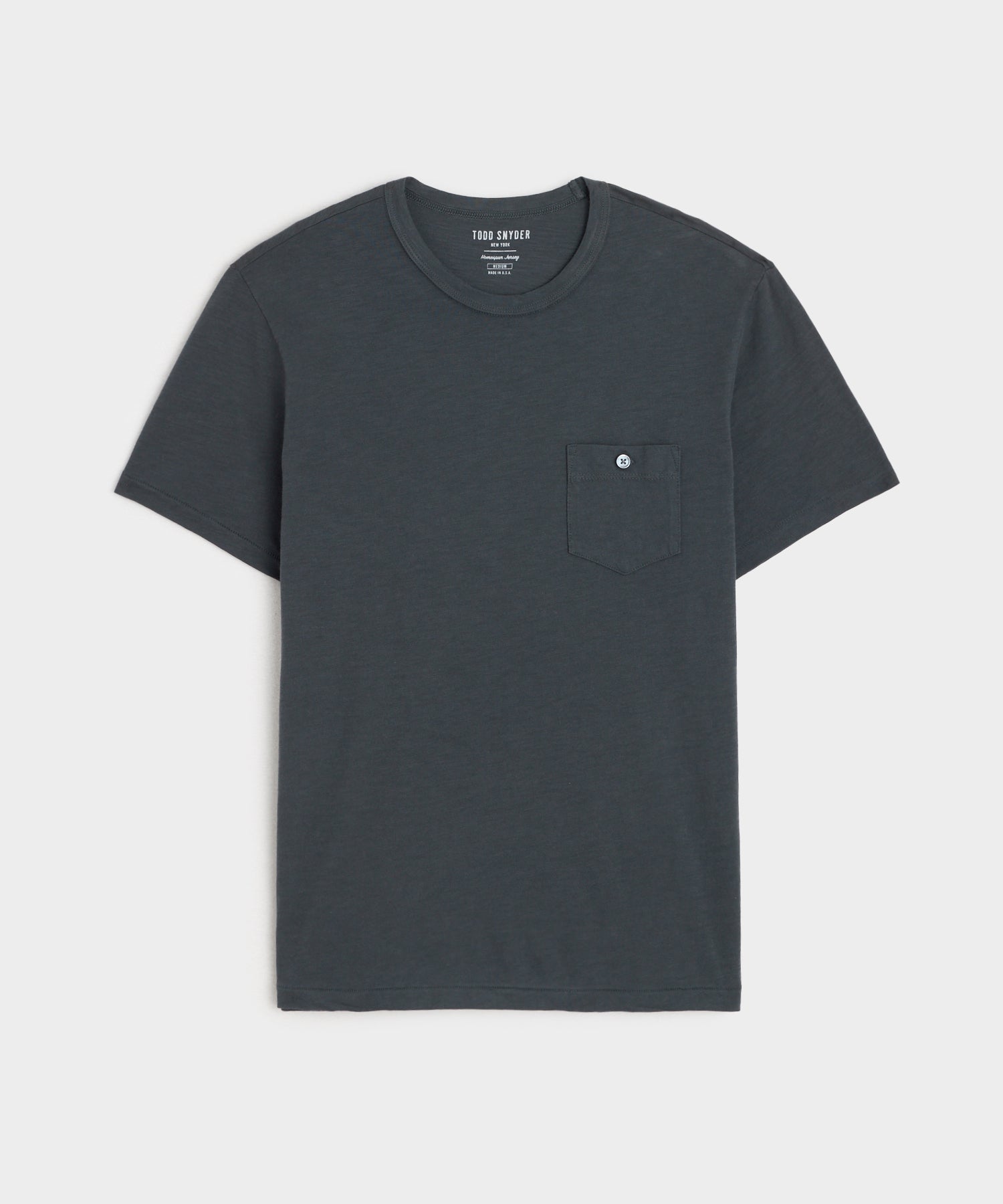 Made in L.A. Homespun Slub Pocket Tee in Railings