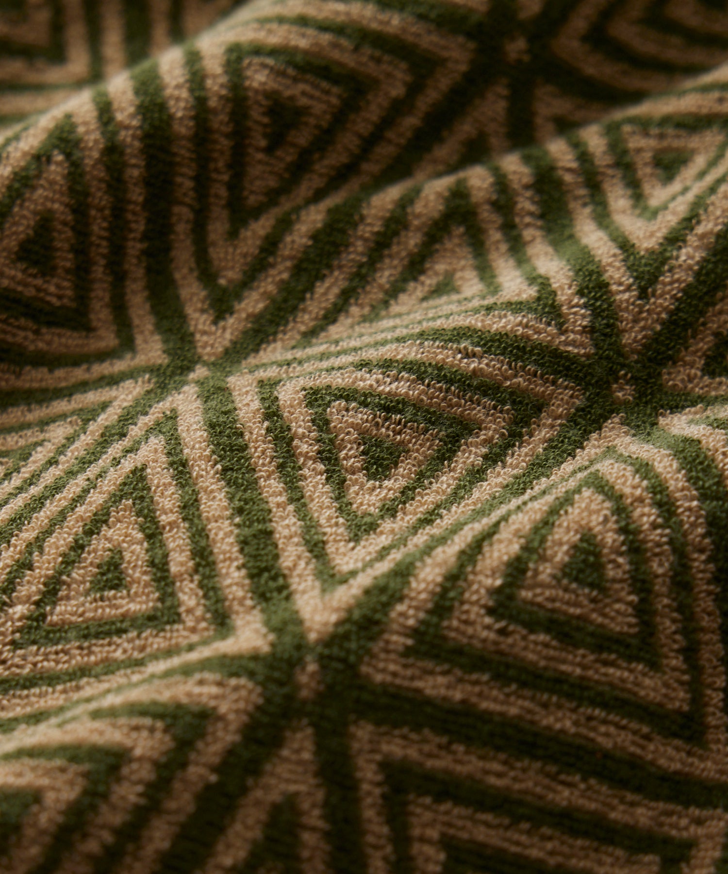 Terry Jacquard Cabana Polo Shirt in Green Leaf - Image 4