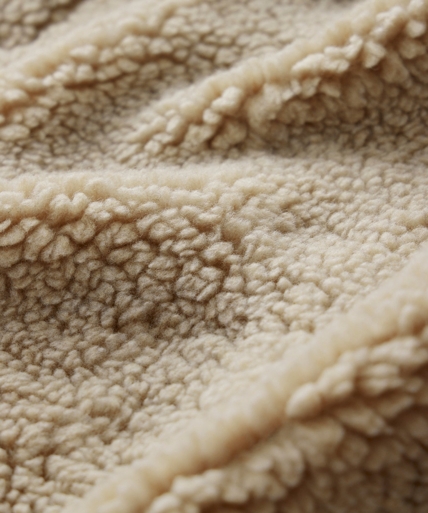 Sherpa Full-Zip Jacket in Stone - Image 3