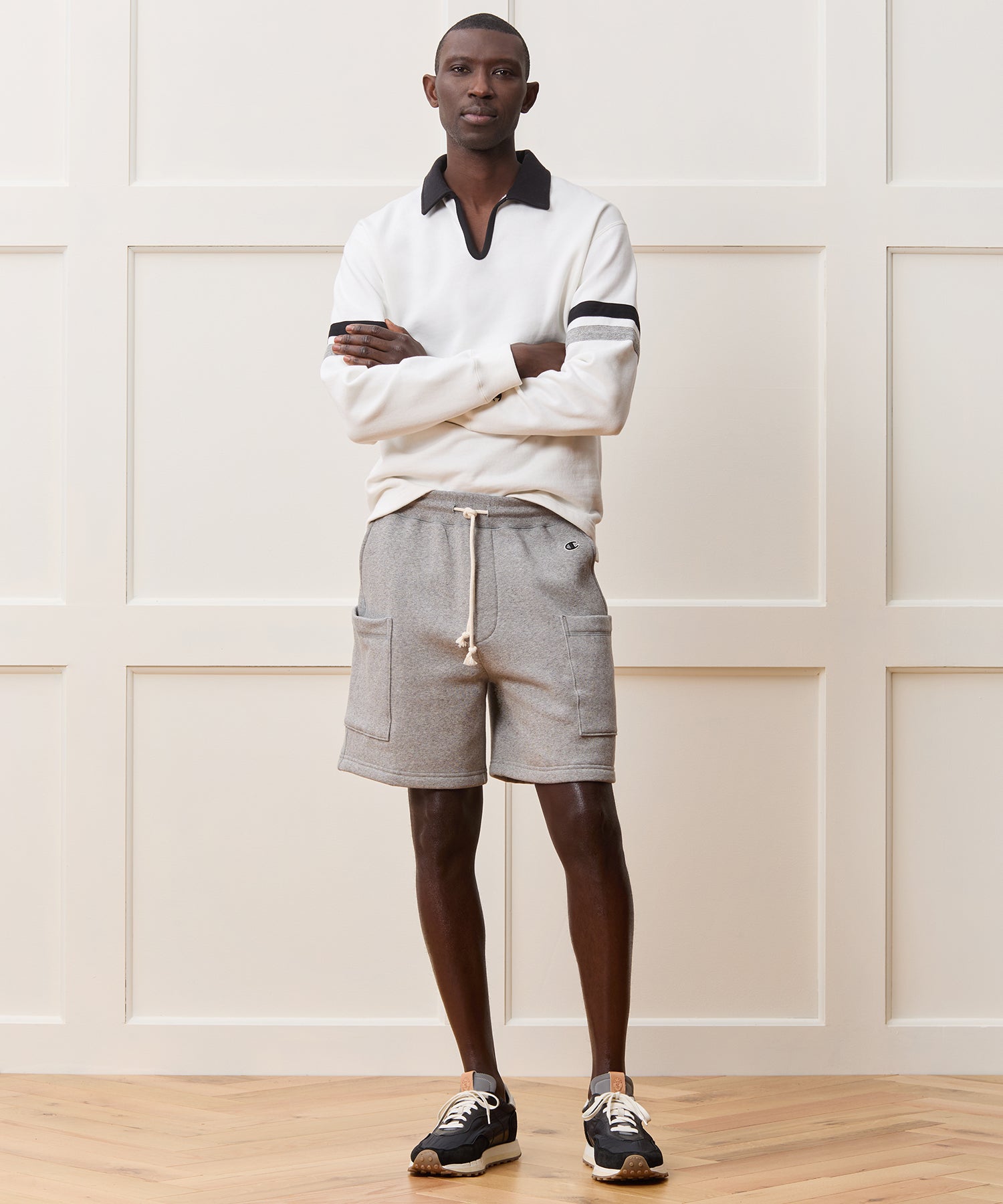 Champion Relaxed Fleece Striped Polo - Image 3