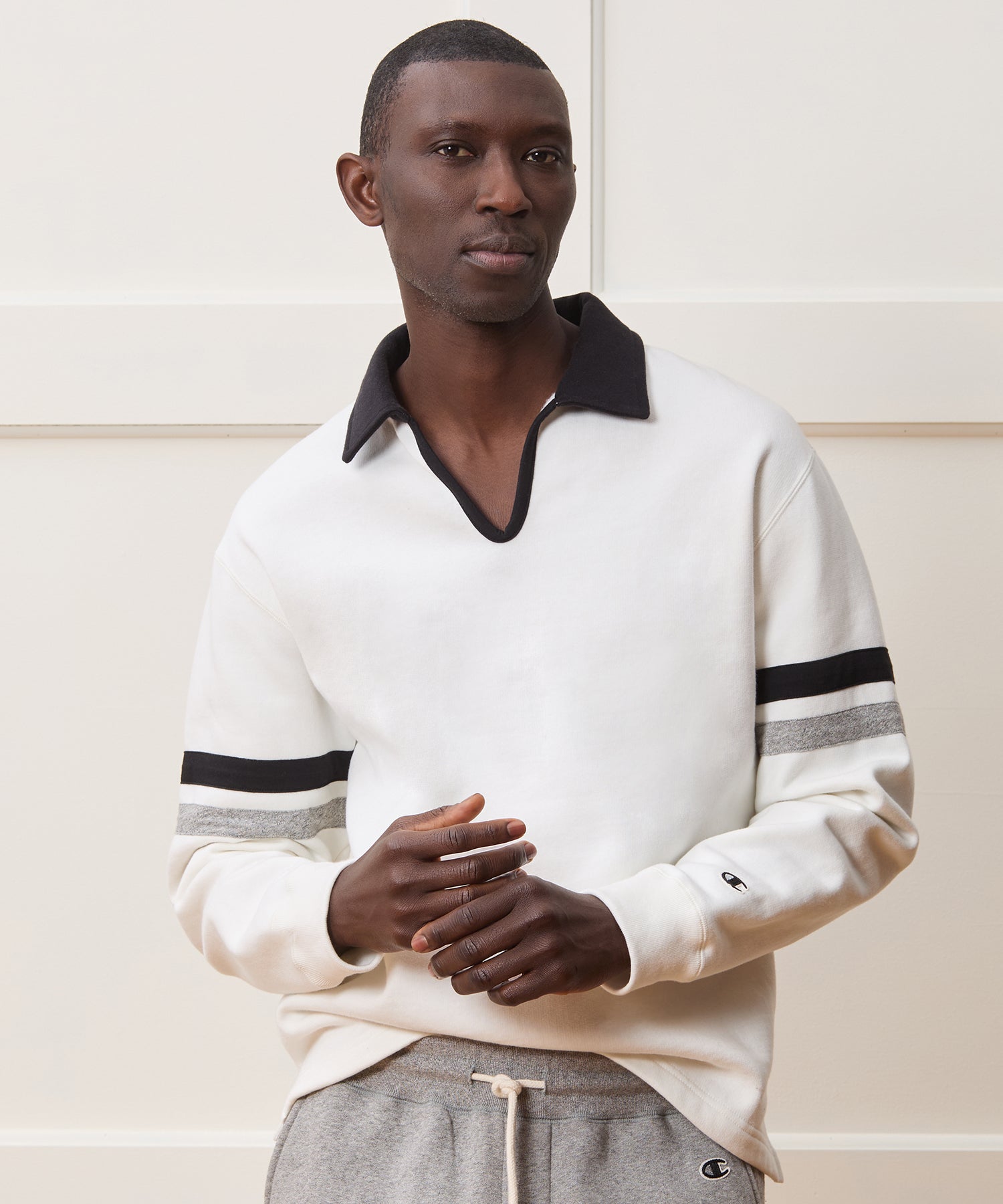 Champion Relaxed Fleece Striped Polo - Image 2