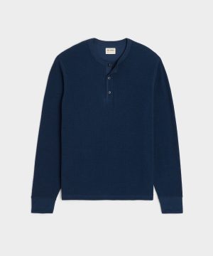 Lightweight Mini Waffle Henley