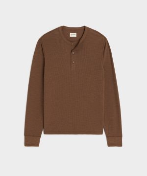 Lightweight Mini Waffle Henley
