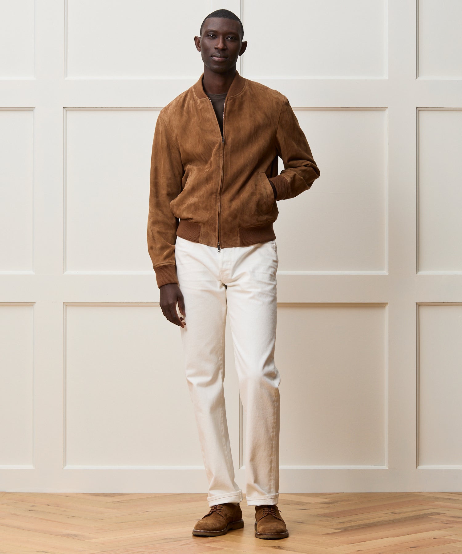 Italian Suede Aviator Jacket - Image 3