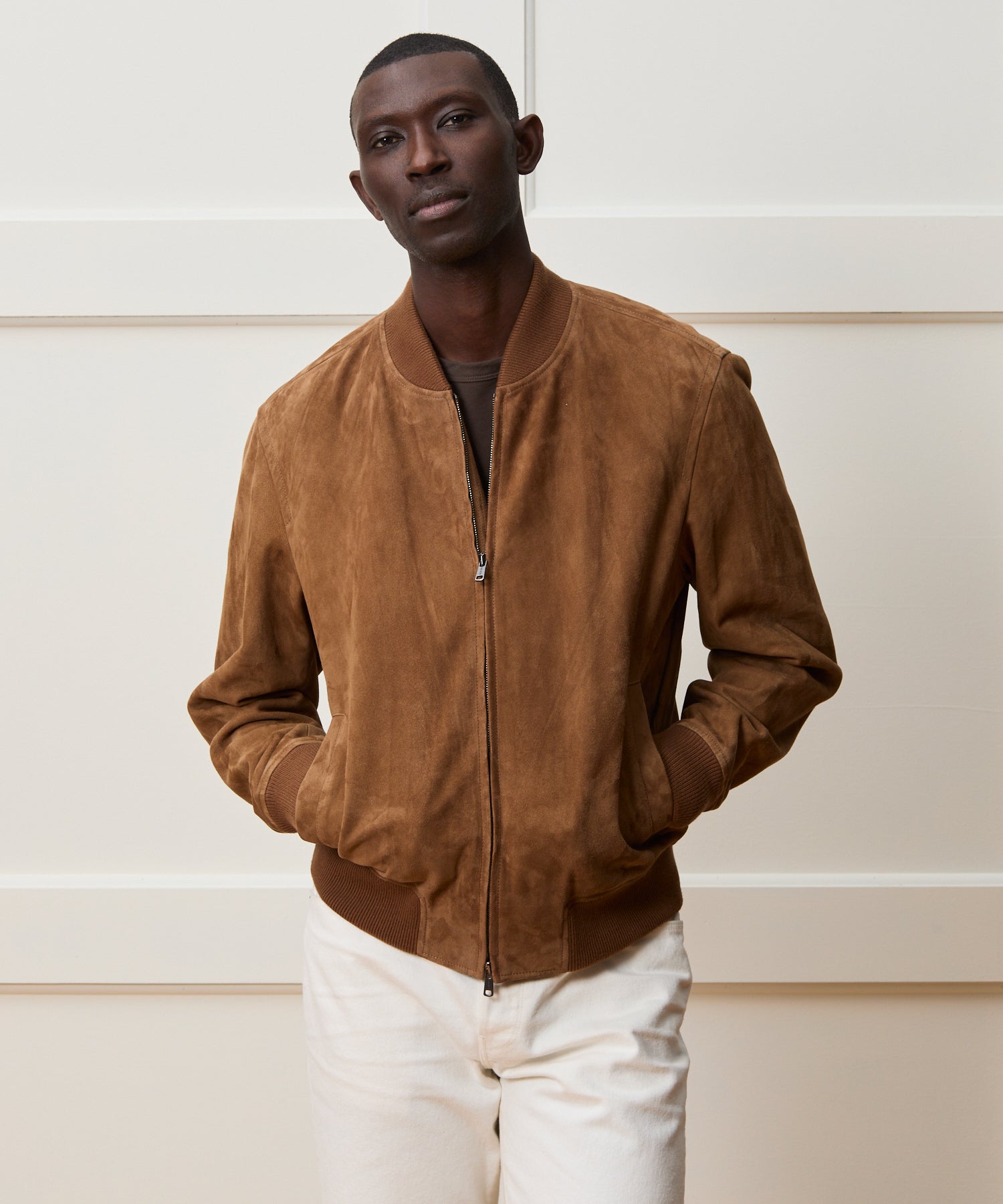 Italian Suede Aviator Jacket - Image 2