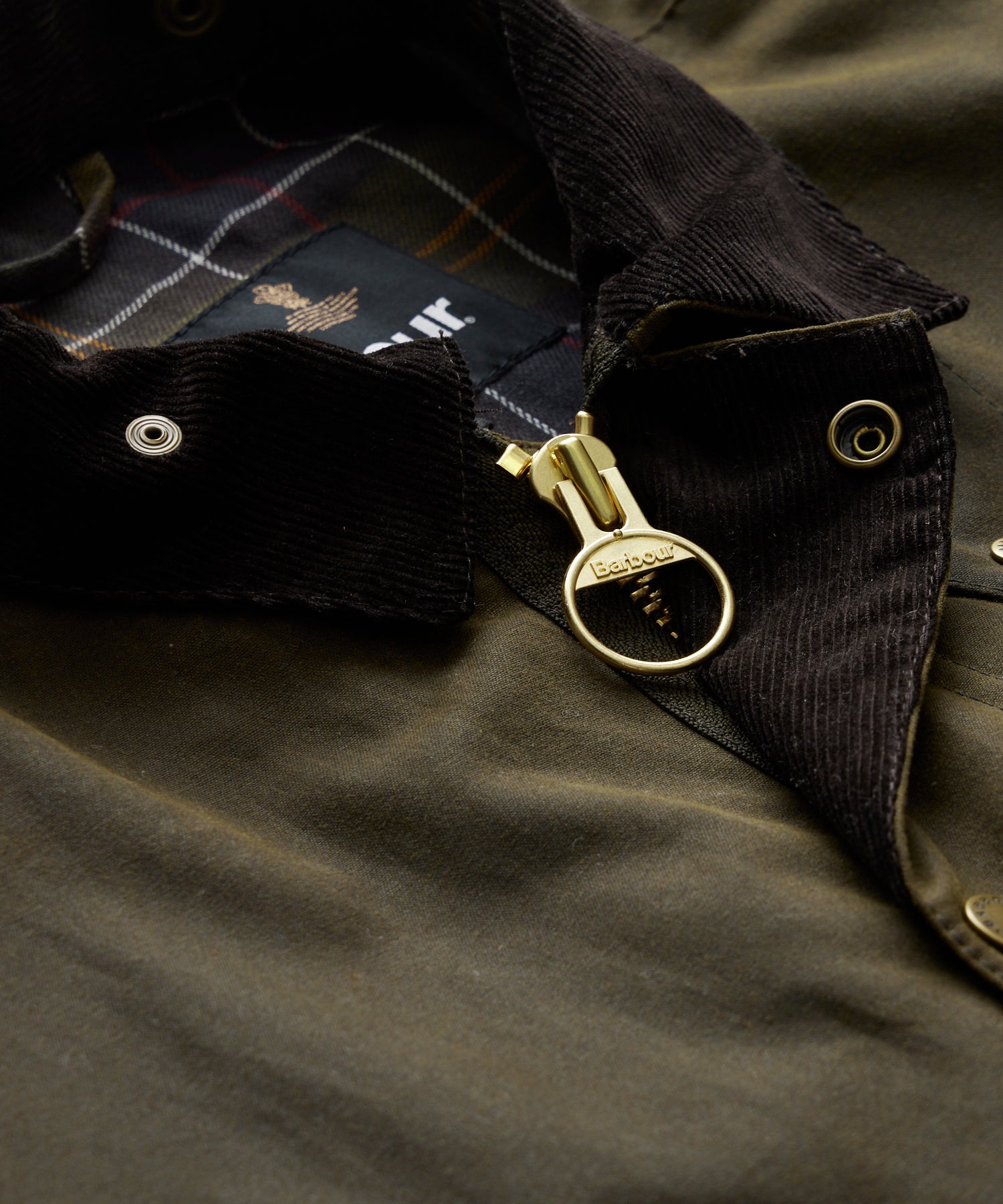 Barbour Bedale Wax Trench Coat in Olive - Image 3