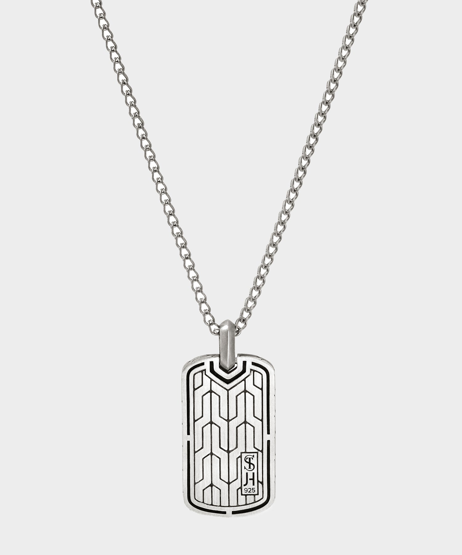 Todd Snyder x John Hardy Silver Green Enamel Dog Tag Pendant - Image 2
