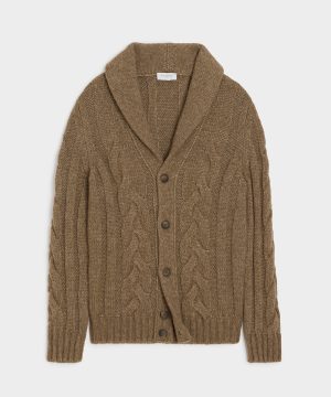 Italian Wool Chunky Cable Knit Cardigan
