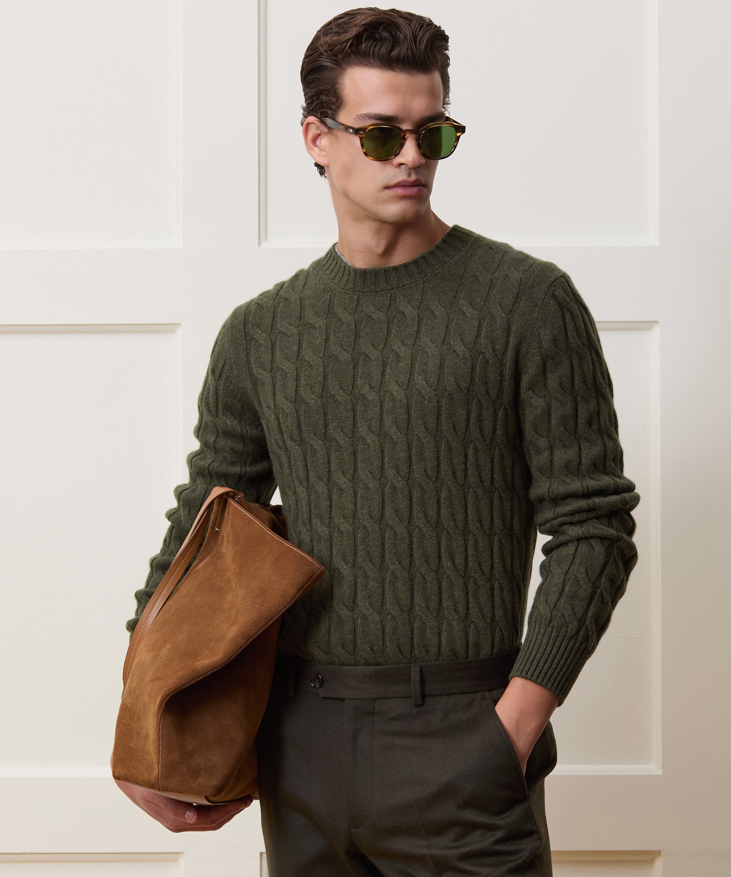 Italian Cashmere Cable Knit Sweater - Image 2
