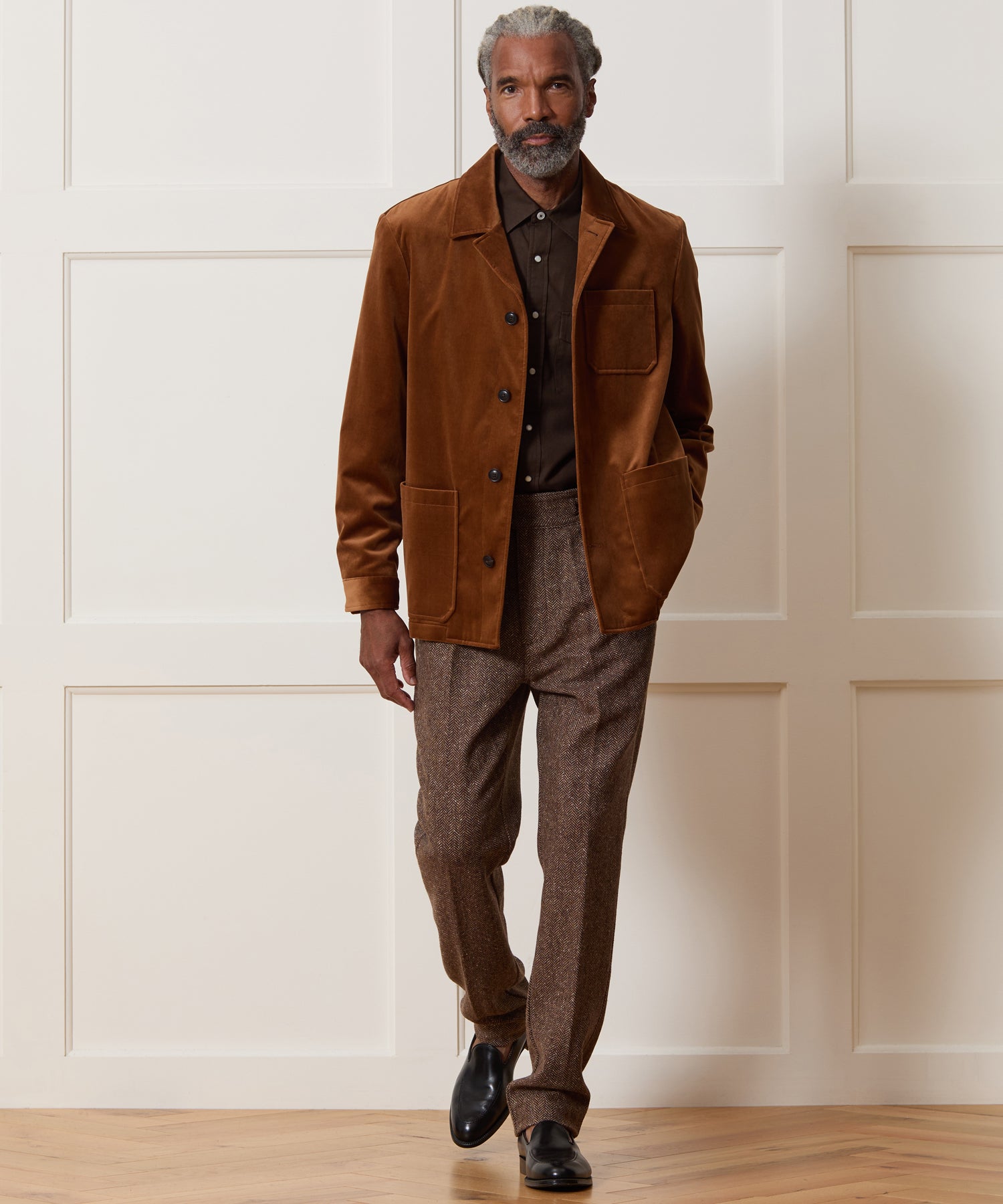 Italian Velvet Tailored Chore Coat - Image 3