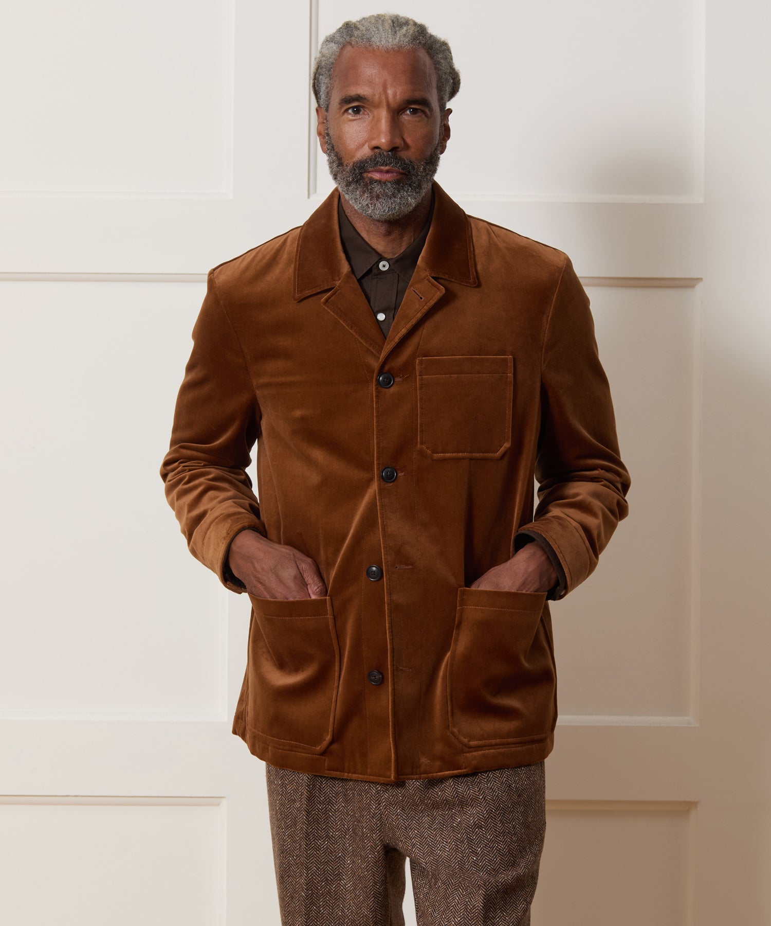 Italian Velvet Tailored Chore Coat - Image 2