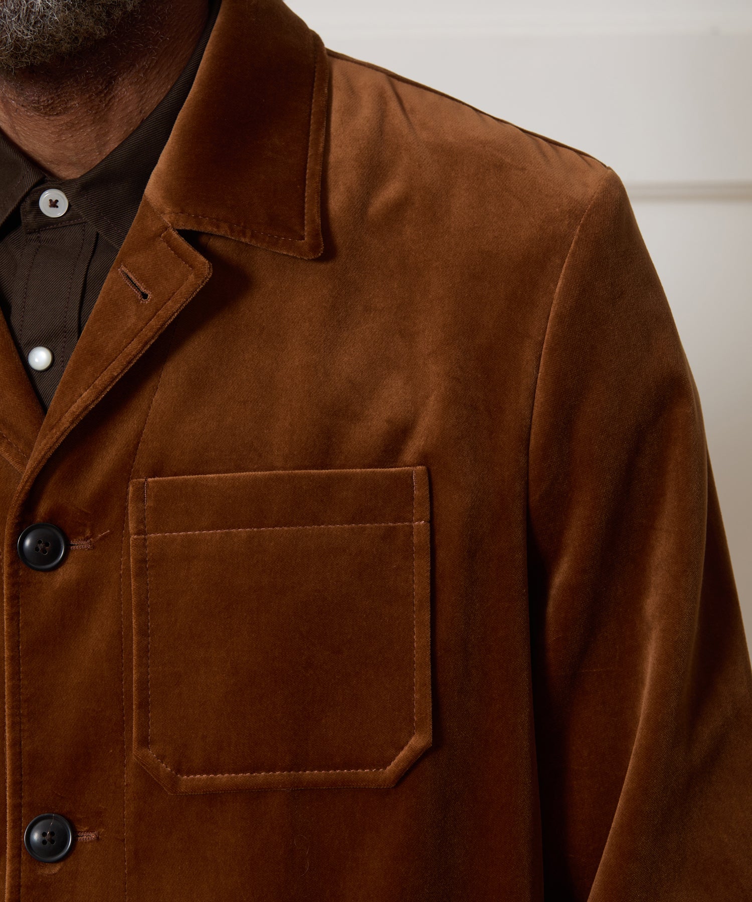 Italian Velvet Tailored Chore Coat - Image 4
