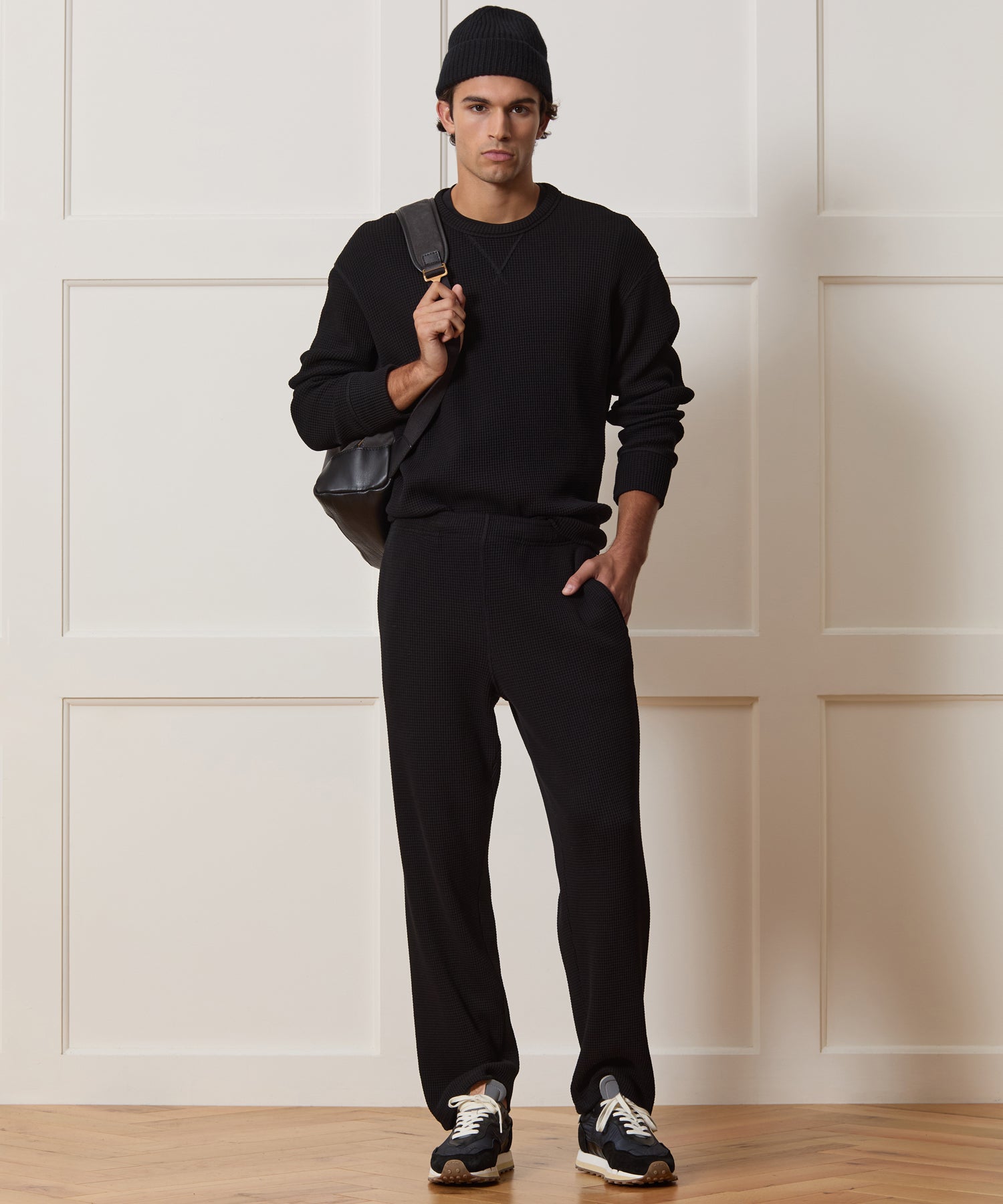 Relaxed Portuguese Cotton Waffle Sweatpant - Image 3