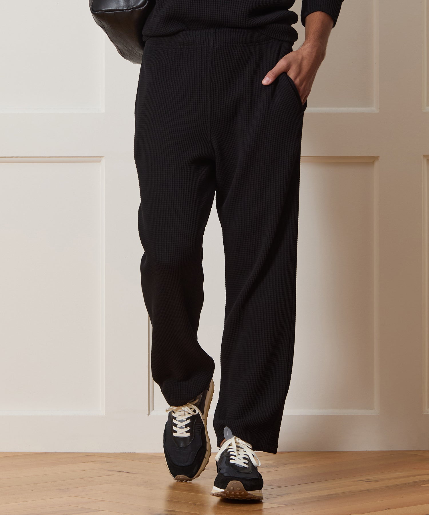 Relaxed Portuguese Cotton Waffle Sweatpant - Image 2