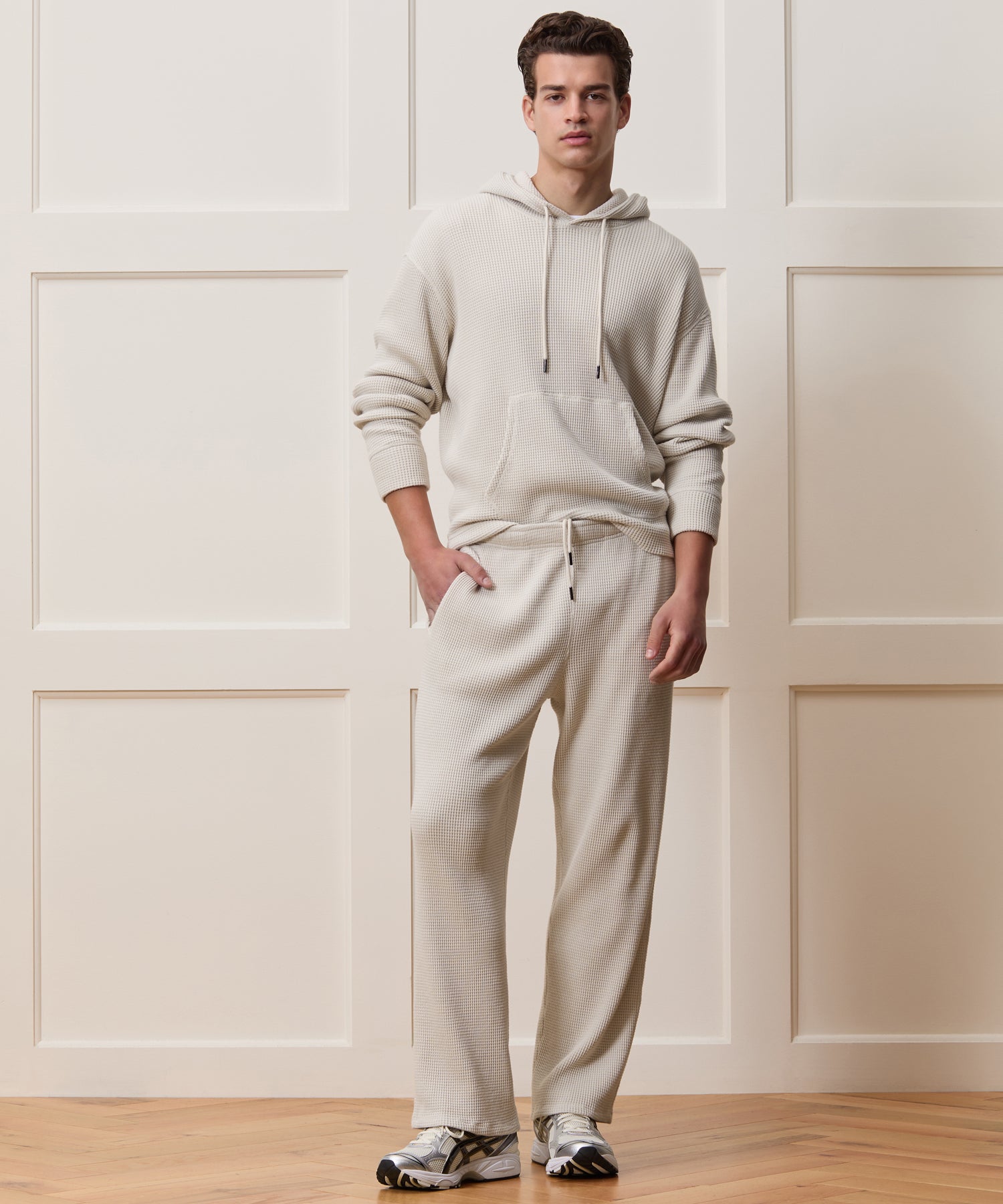 Relaxed Portuguese Cotton Waffle Sweatpant - Image 3