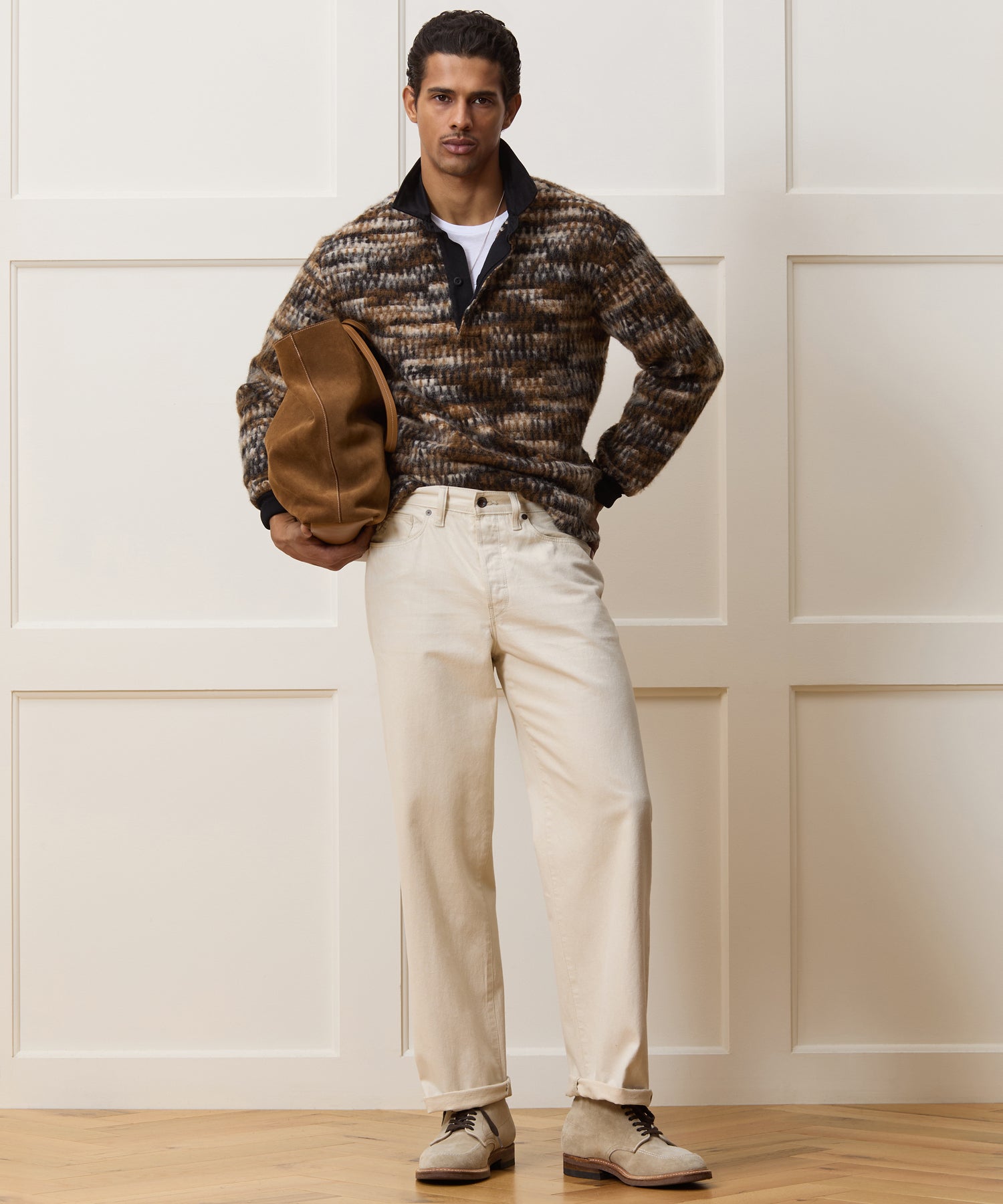 Brushed Wool Rugby Polo - Image 3
