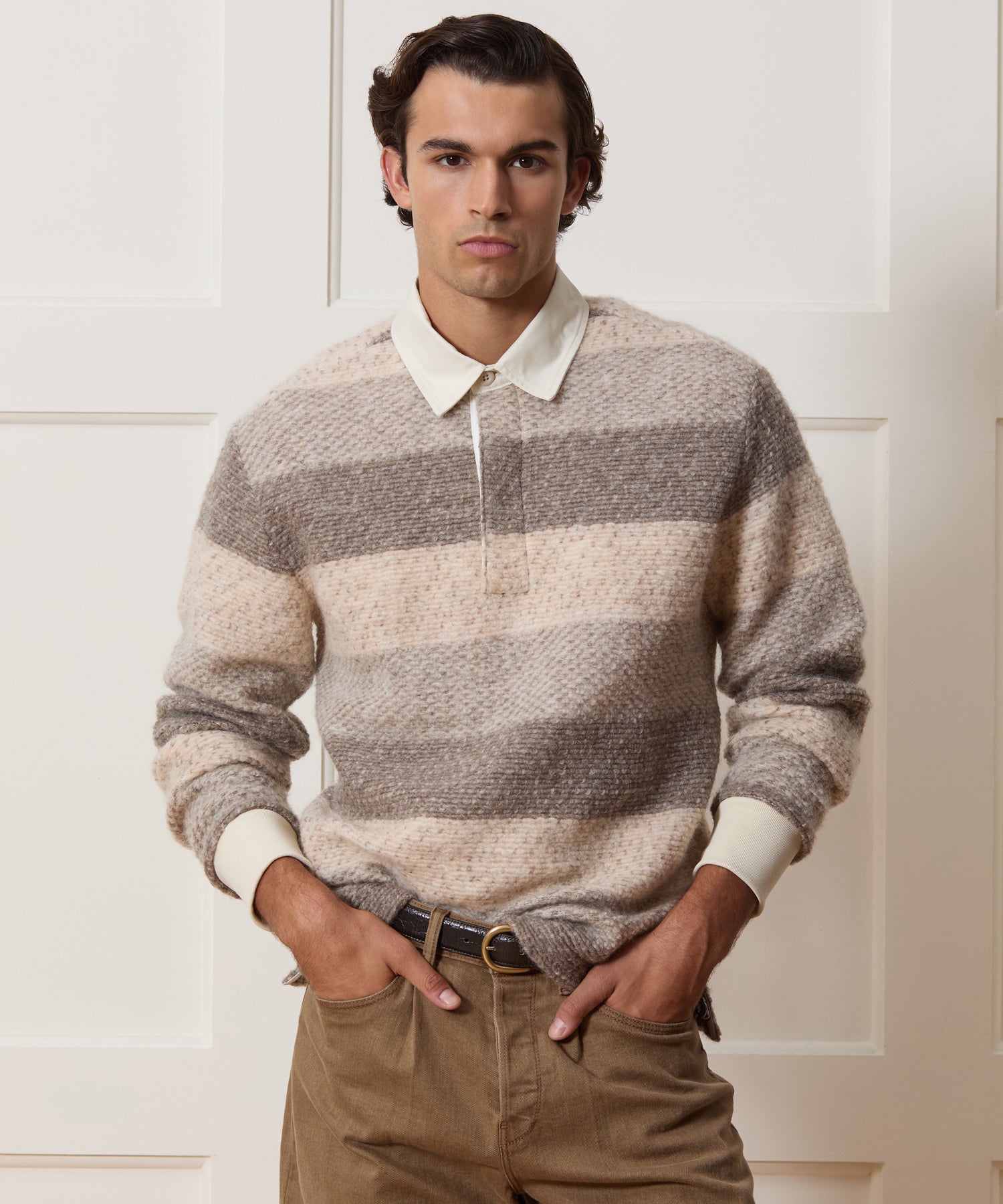 Brushed Mohair Rugby Polo - Image 2