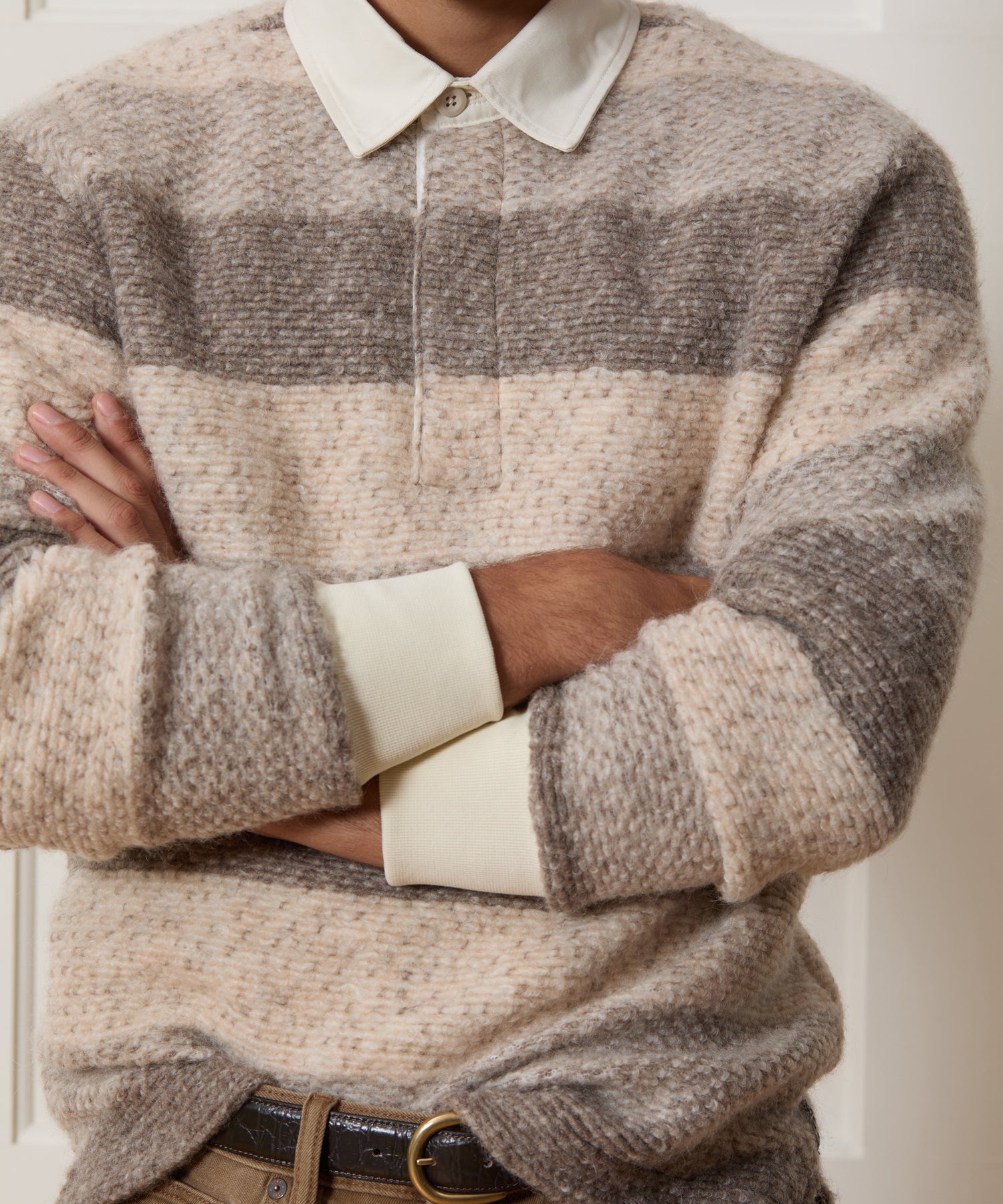 Brushed Mohair Rugby Polo - Image 4