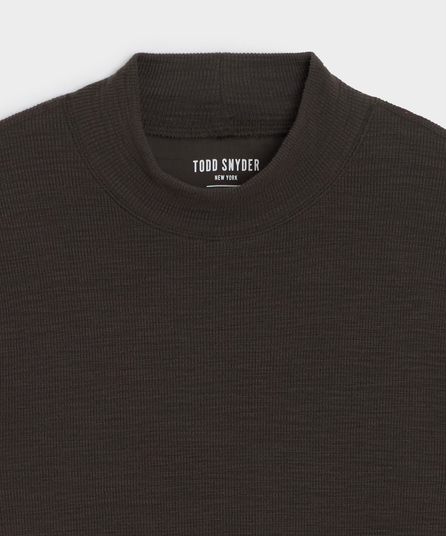 Lightweight Mini Waffle Mockneck Tee - Image 6