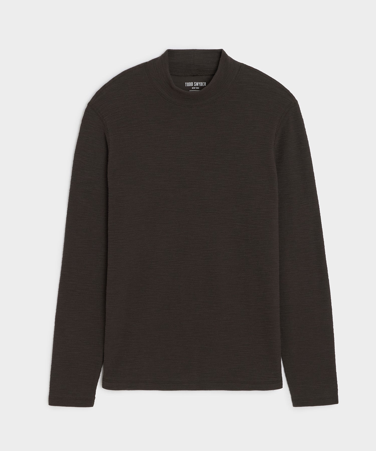 Lightweight Mini Waffle Mockneck Tee