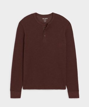 Lightweight Mini Waffle Henley