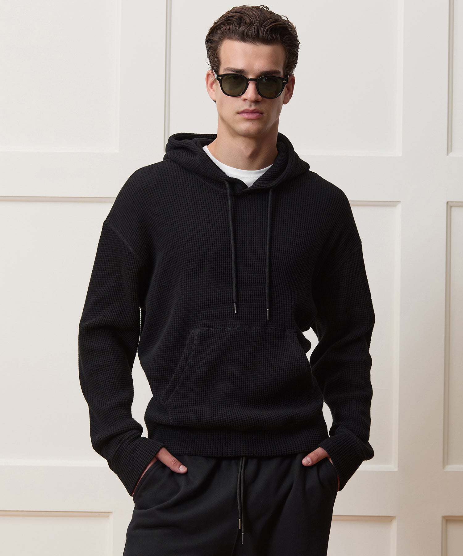Portuguese Cotton Waffle Hoodie - Image 2