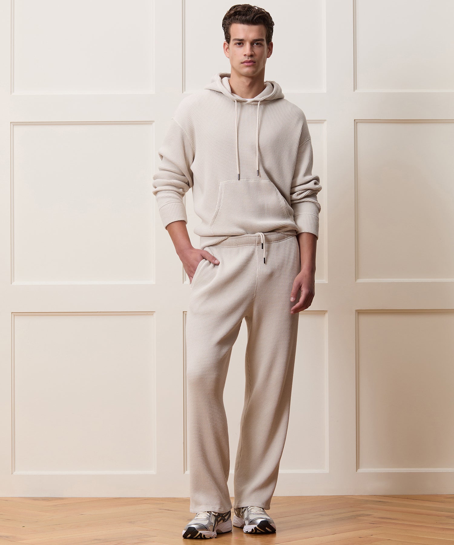 Portuguese Cotton Waffle Hoodie - Image 3