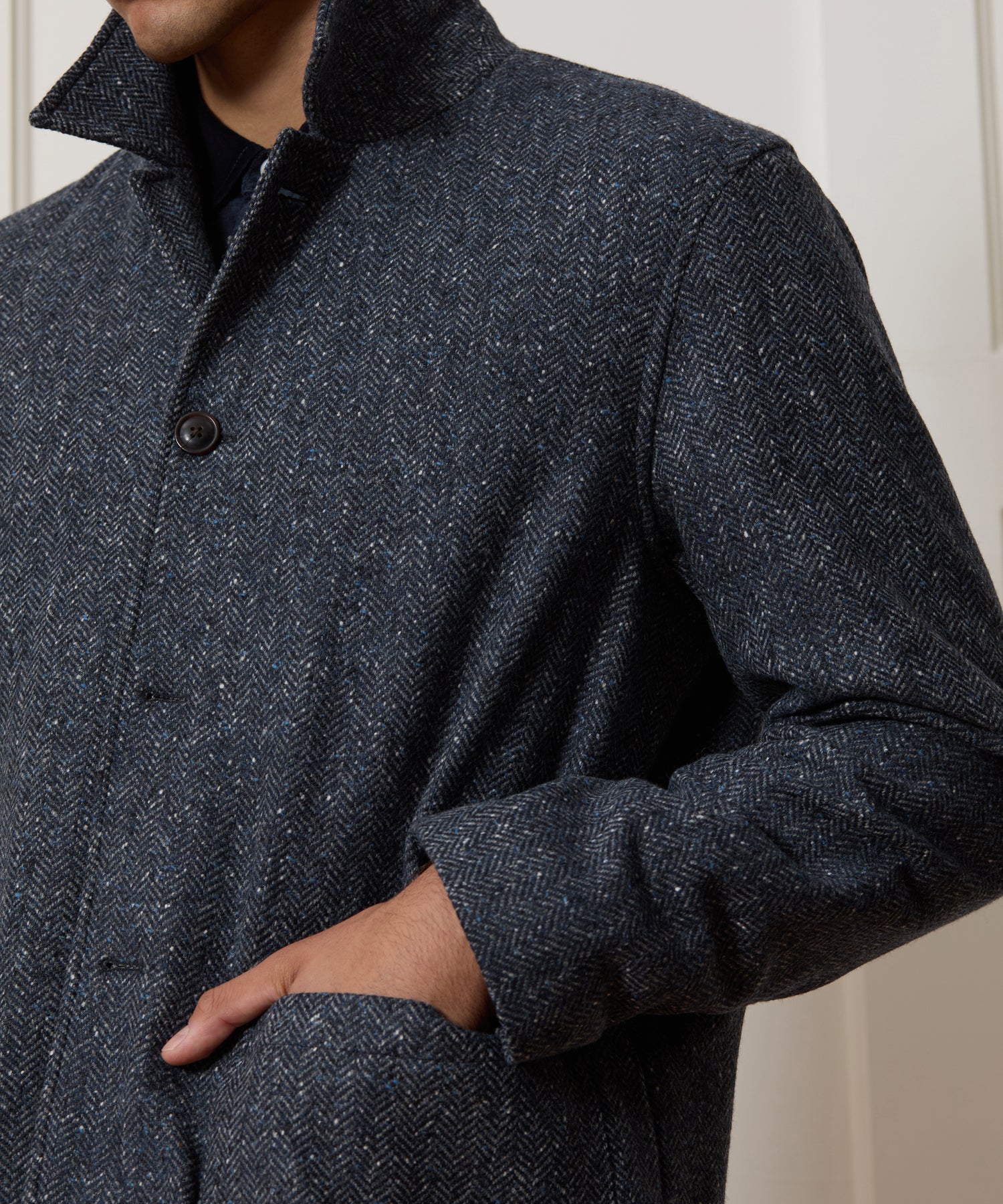 Italian Wool Herringbone Chore Coat - Image 4