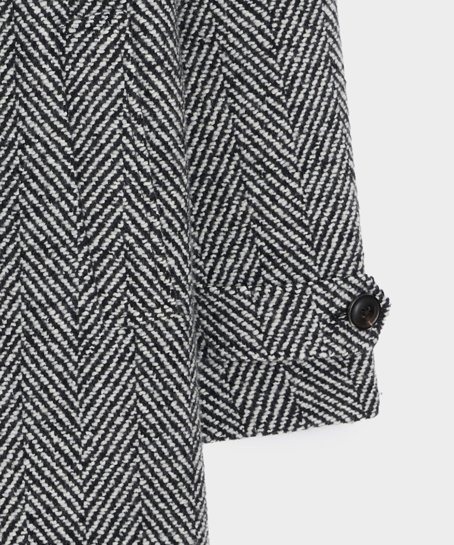 Italian Wool Herringbone Officer Coat - Image 8