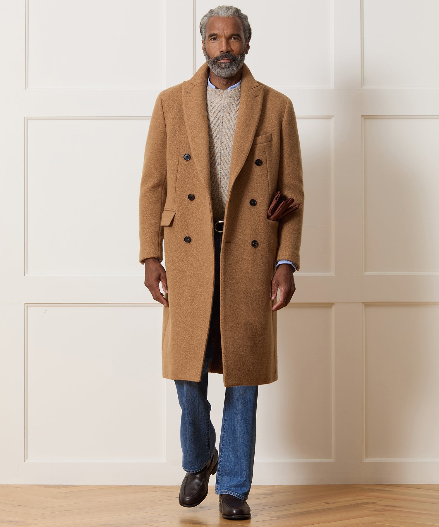 Italian Wool Peak Lapel Topcoat - Image 2