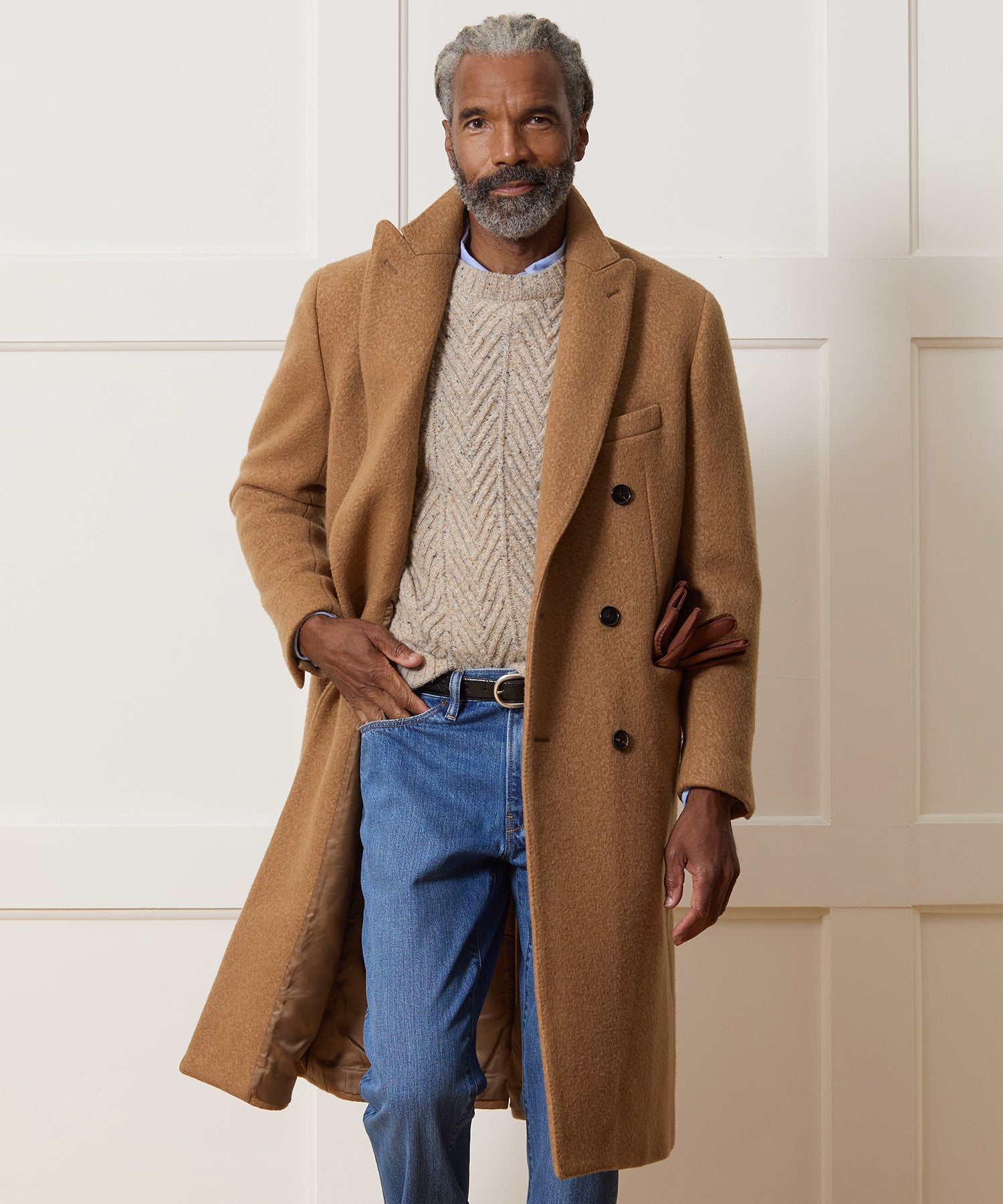 Italian Wool Peak Lapel Topcoat - Image 3