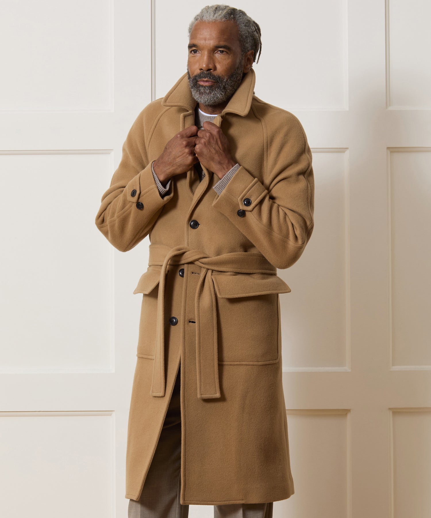 Italian Wool-Cashmere Belted Balmacaan - Image 2