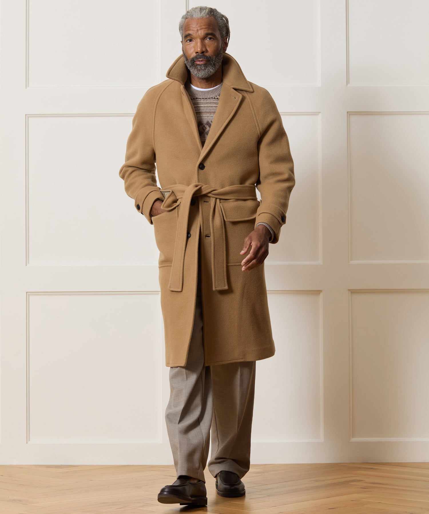Italian Wool-Cashmere Belted Balmacaan - Image 3