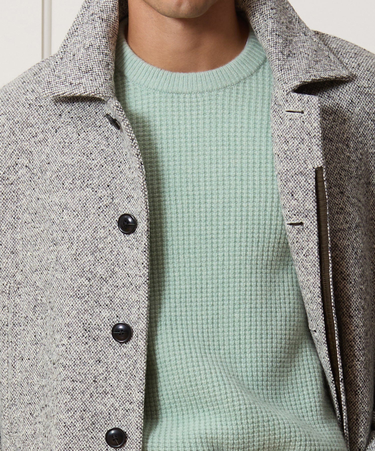 Italian Wool Donegal Car Coat - Image 4
