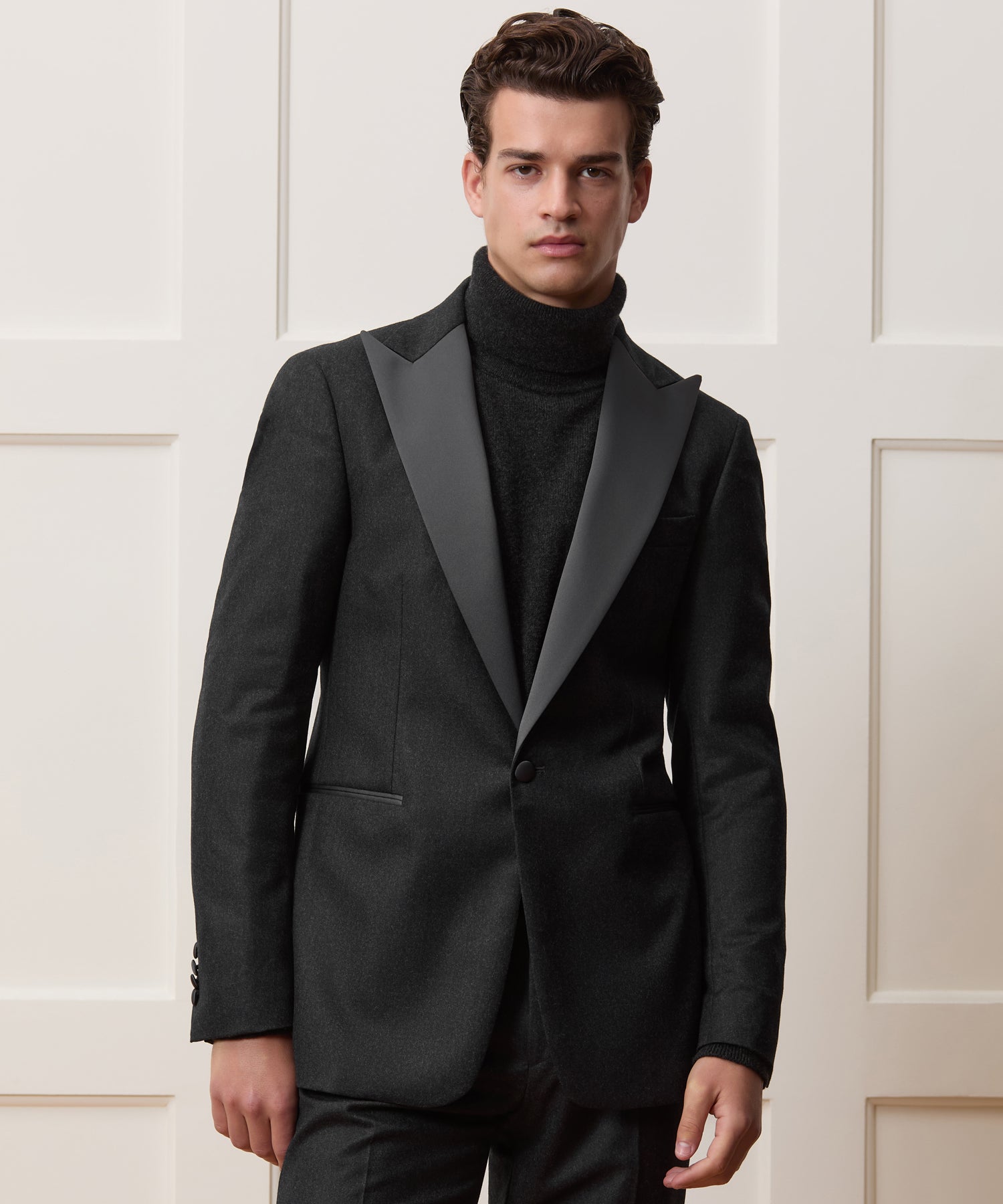 Straight Fit Italian Flannel Tuxedo - Image 2