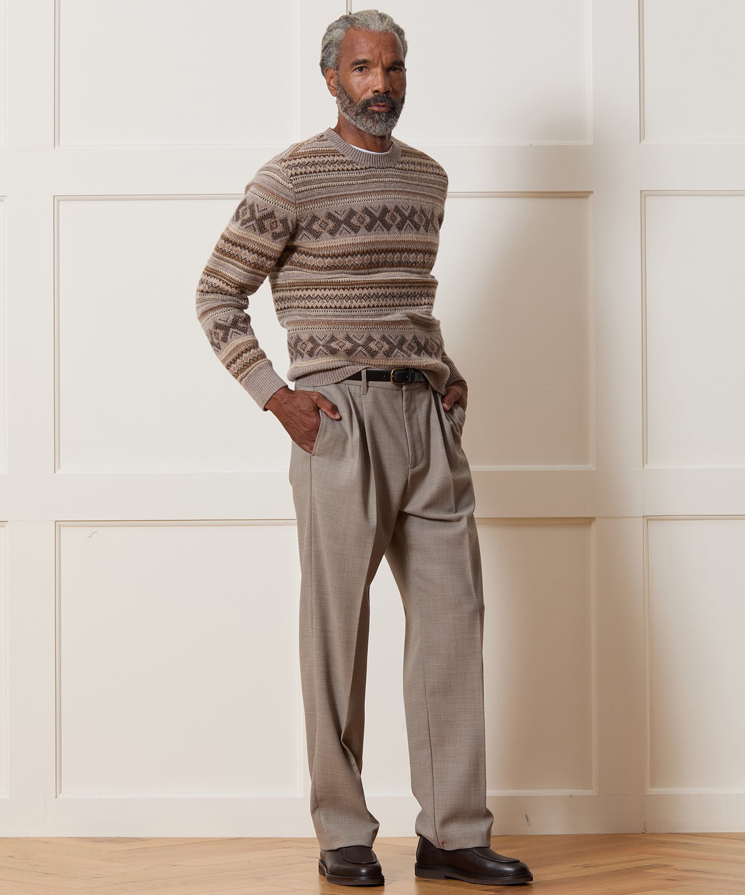 Merino Fair Isle Crewneck Sweater - Image 3