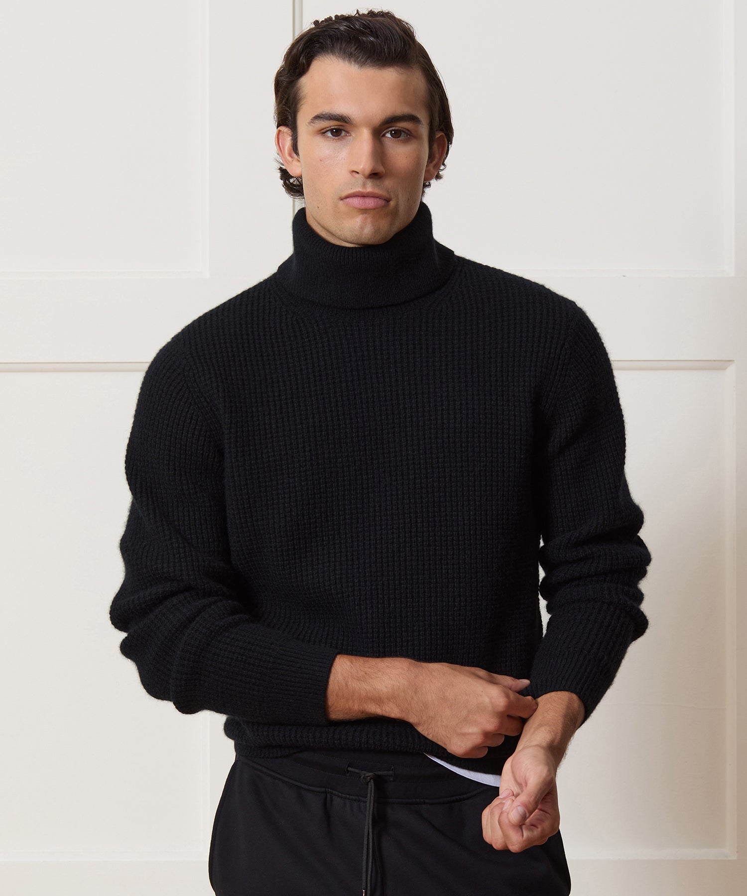 Waffle Cashmere Turtleneck - Image 2