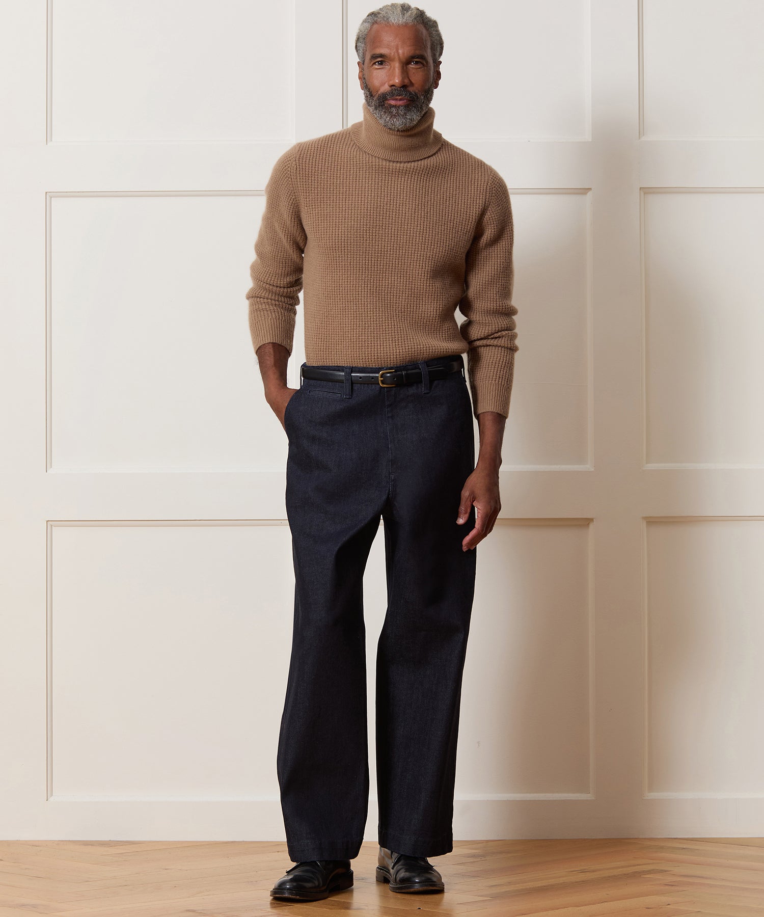 Waffle Cashmere Turtleneck - Image 3