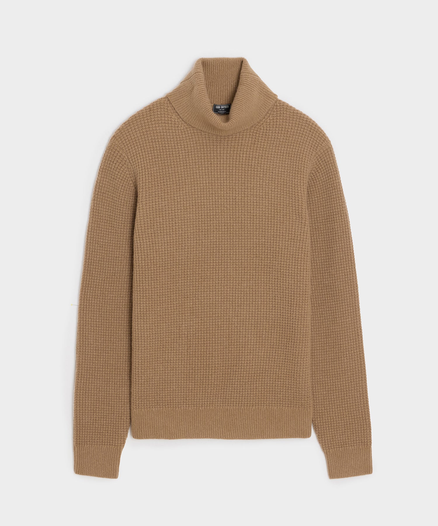 Waffle Cashmere Turtleneck