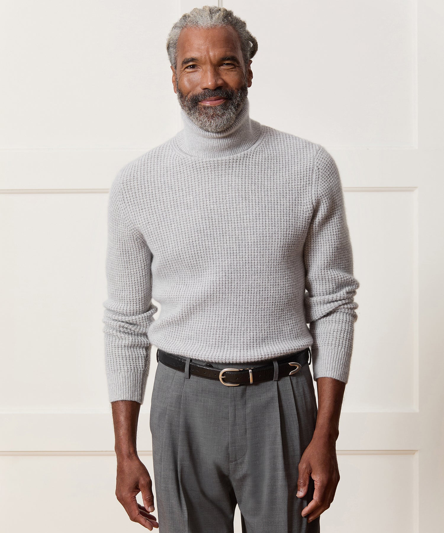 Waffle Cashmere Turtleneck - Image 2